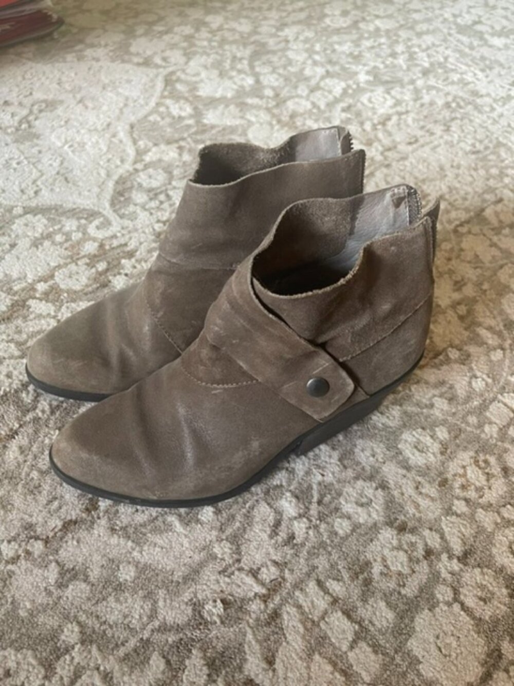 Eileen Fisher Vero Cuoio Brown Leather Ankle Boots Women’s Size 6